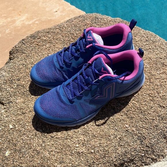 Vionic Mesh Lace-Up Athletic Sneakers - 335 Miles ~ Indigo - Picture 4 of 11